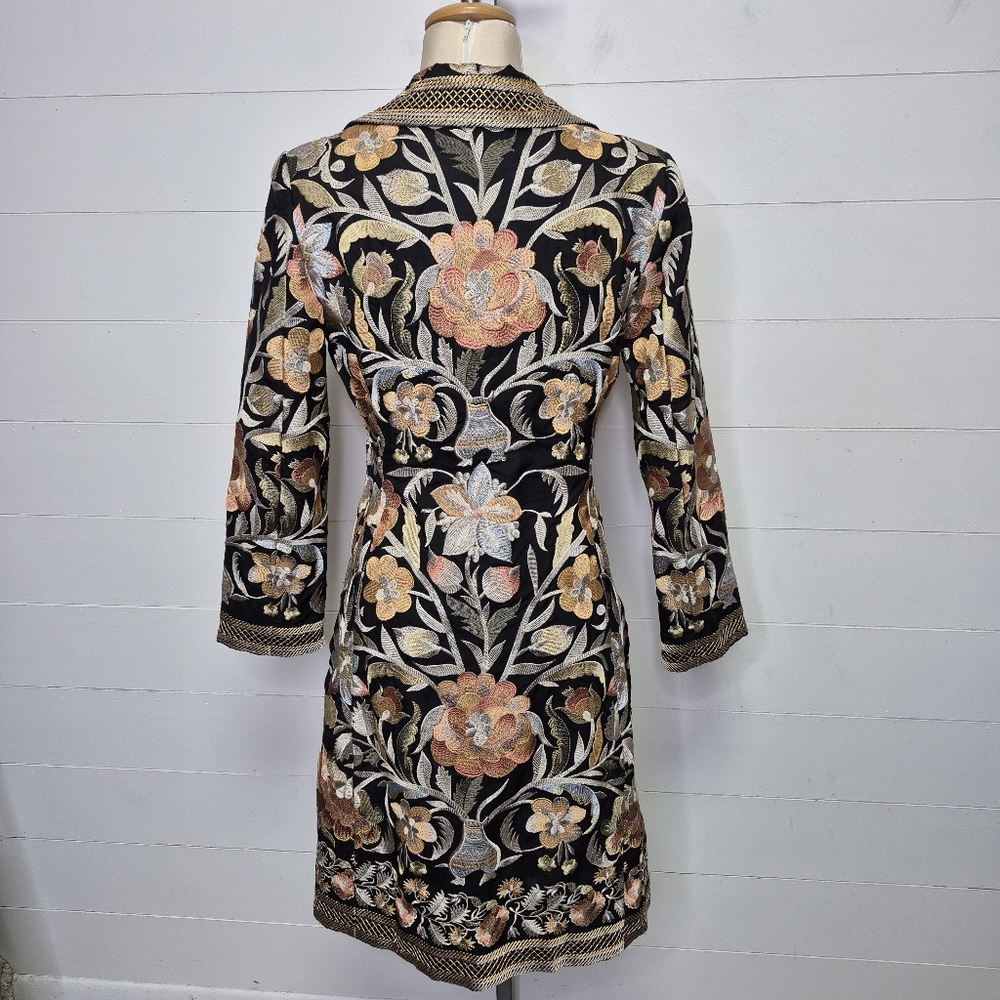 Johnny Was Biya 100% Silk Embroidered Jacket Size S - Picture 3 of 16